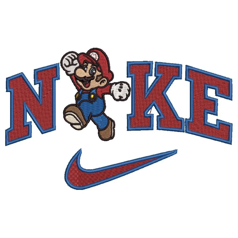 Nike Mario Bros Sweatshirt Embroidered Adult Unisex Crewneck Video Gamer Gift - Picture 3 of 8